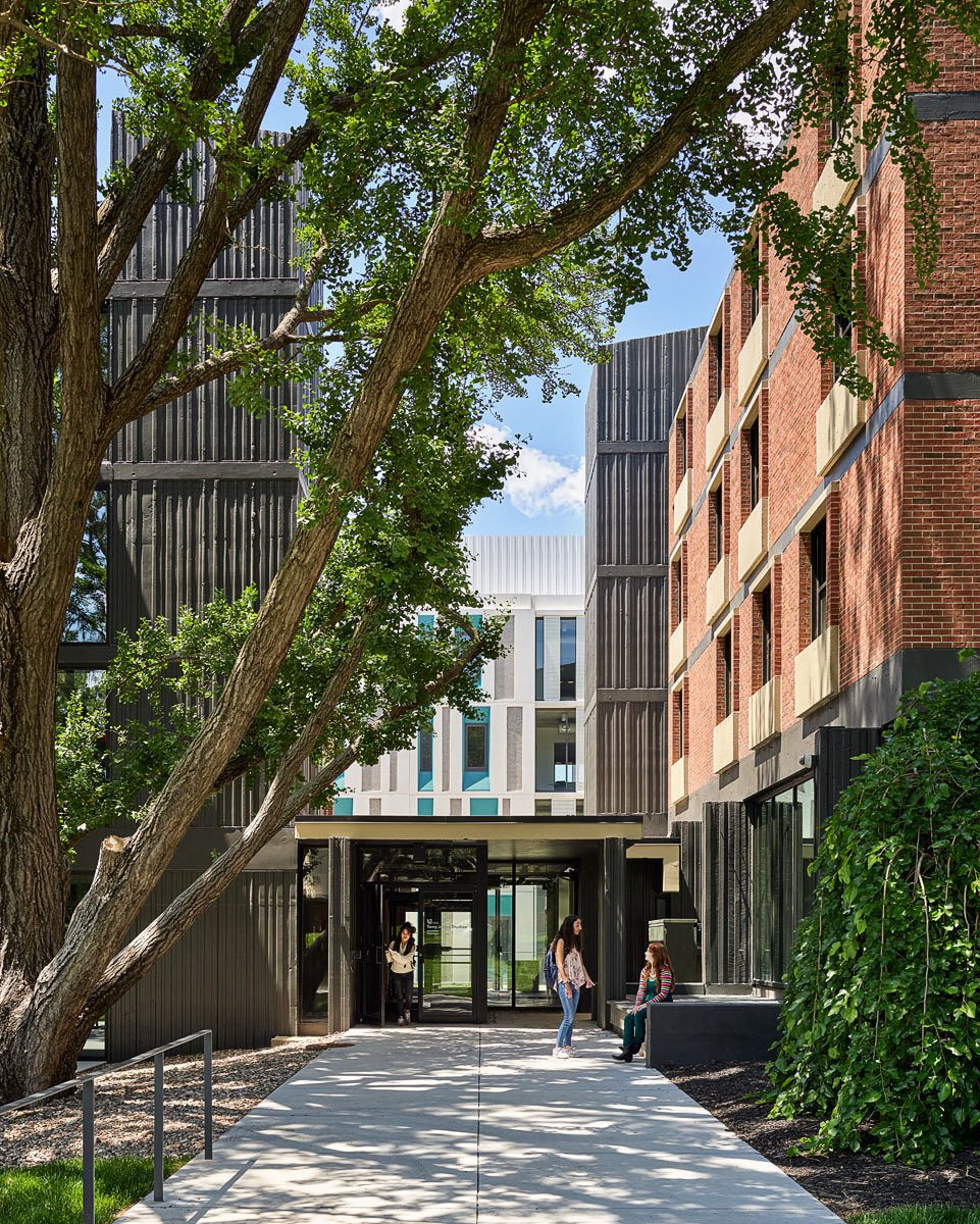 Courtyard outside the Barbara Marshall Residence Hall on the KCAI campus